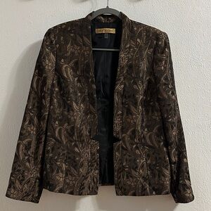 Nipon Boutique Brown Patterned Blazer